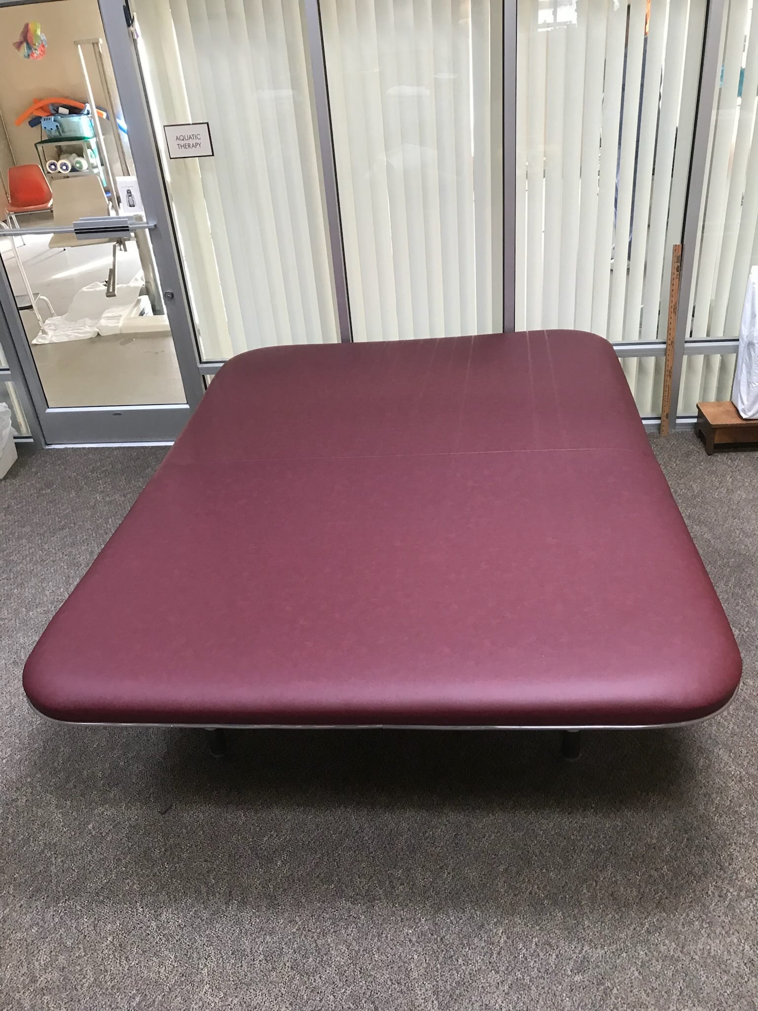 Burgundy medical exam cushion